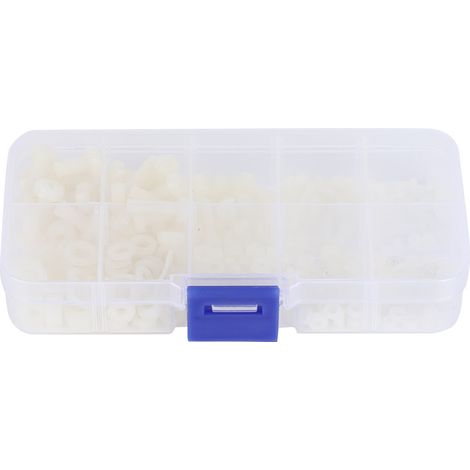 M2 M2.5 M3 M4 M5 Schraubenmutternsatz, 270-teiliges Nylon-schraubenmuttern-unterlegscheiben-sortiment Für Befestigungselemente (weiß)