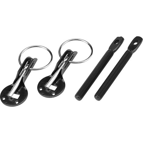 Motorhauben-stift-verriegelungssatz, Universeller Auto-verriegelungssatz Aus Aluminiumlegierung Mit Schlüsselschloss (schwarz)