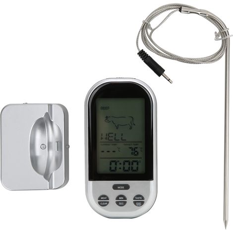 Kabelloses Grillthermometer Mit Sonde Zum Fleischkochen – Kochzubehör
