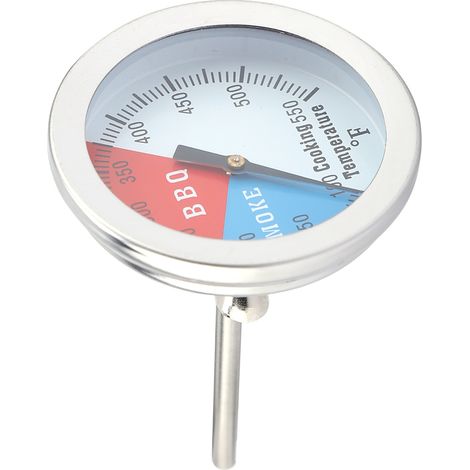 Edelstahl-grillthermometer Mit Runder Haube, 100–550 °f, Für Bbq-ofengrills