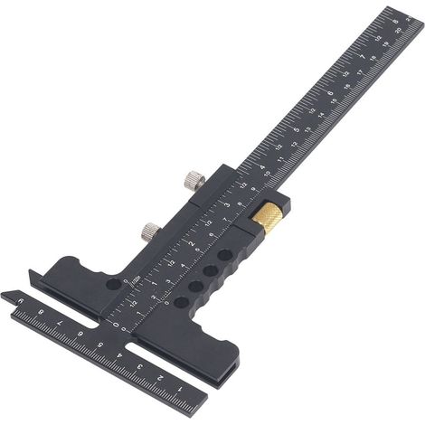 T-förmiger Holzbearbeitungslineal, Messbereich 0–100 Mm (0–210 Mm), Aluminiumlegierung, Markagd Gauge Messwerkzeug