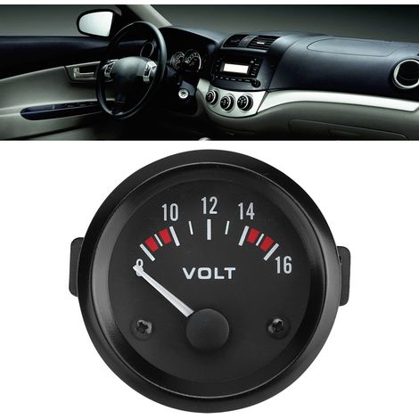 Kfz-voltmeter, Universelles 12-v-kfz-voltmeter, 52 Mm Rundes Spannungsmessgerät, 8–16 V, Bx100007, Für Die Meisten 12-v-fahrzeuge