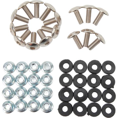 Kotflügelschrauben-set (schrauben, Unterlegscheiben, Muttern, M6-gewinde) Für 50ccm, 70ccm, 90ccm, 110ccm Und 125ccm Atv/quad/4-rad (16 Stück)