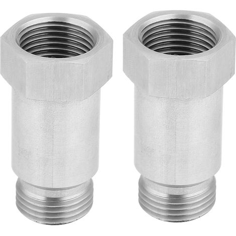 Set Mit 2 Edelstahl-o2-sauerstoffsensor-anschlussadaptern M18-1,5 X 45 Mm
