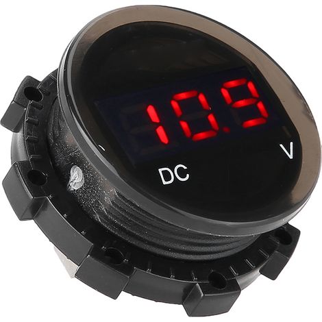 Modifiziertes Motorradvoltmeter Mit Digitaler Led-anzeige, Spannungsanzeige-panelmeter (rot)