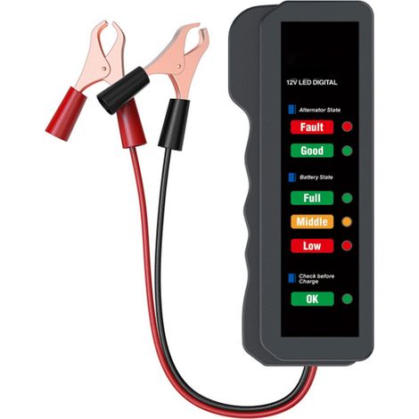 12v-autobatterietester Mit 6 Leds, Lichtmaschinenstatusanzeige, Kfz-diagnosegerät