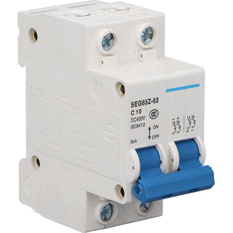 Miniatur-gleichstrom-leistungsschalter 2p 6ka 400v Luftschalter Für Solar-pv-systemmodule Netz C10 10a