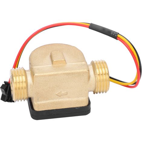 G1/2-zoll-durchflusssensor Mit Außengewinde, Hall-durchflussmesser Aus Messing, Dc 3–24 V, Für Warmwasserbereiter Und Kreditkartengeräte