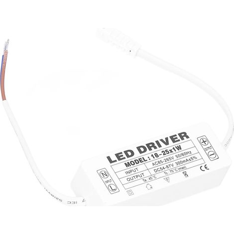 Led-treiber, Led-leistungstreiber 18-25 X 1 W Ausgang 54-87 V Dc 300 Ma Eingang Ac 85-265 V, Geräuscharm, Für Wohnzimmer Und Zuhause