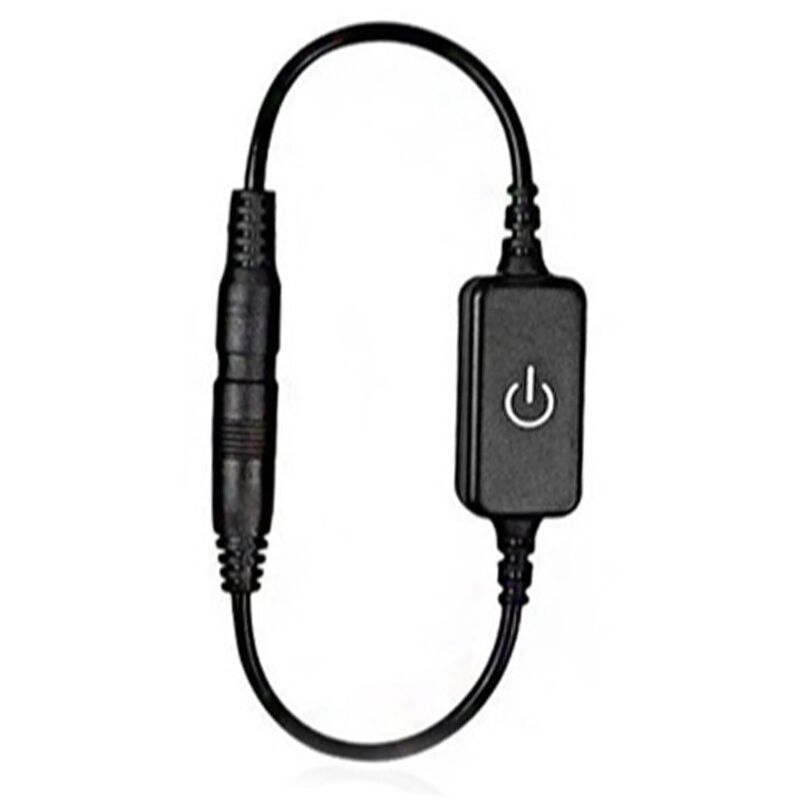 Led-streifenlicht-dimmer Mit Einzelfarbe, Mini-touch-schalter, Kunststoff-led-dimmer Für Schlafzimmer (schwarz 8218)