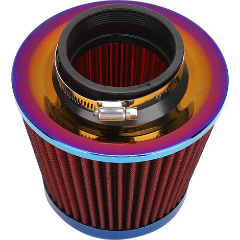 76 Mm / 2,99 Zoll Modifizierter Luftfilter Mit Pilzkopf Aus Aluminiumlegierung, Rot