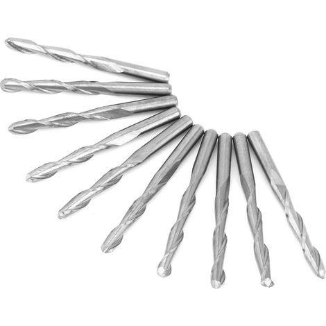 Cnc-fräser, 2-schneidige Cnc-fräser, Spiralfräser, 10 Stück Für Cnc-holzfräsen, Hartmetall-fräser 3,175 Zoll (22 Mm)