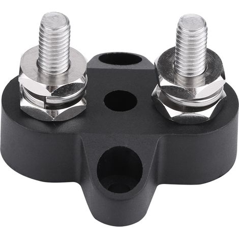 M6-doppel-pluspol-stromverteiler-klemmenblock, Robust, 48 V, 2 Bolzen