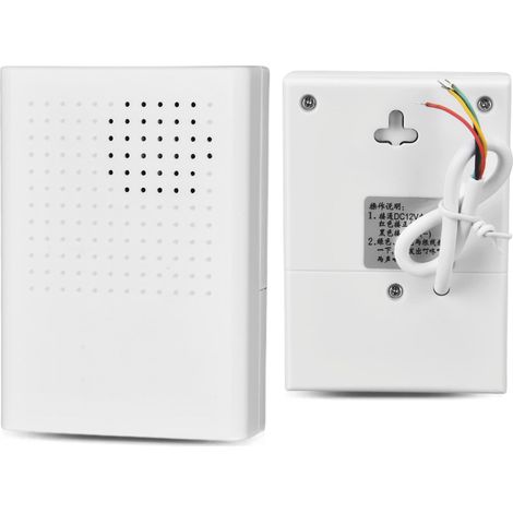 Kabelgebundene Elektronische 2v-türklingel, 90db-klingelton, Zutrittskontrolle, Weiß, Keine Batterie Erforderlich, Hohe Lautstärke, Feuerfest, Hitzebeständig, Für Büro, Hotel/tür