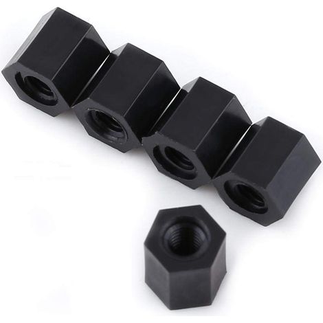 Packung Mit 100 M3-innengewinde-auf-m3-innengewinde-distanzstücken 8 Mm 10 Mm 12 Mm 15 Mm Schwarzes Nylon (8 Mm)
