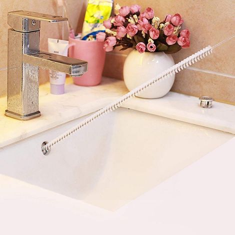 Chiciris Effiziente Abflussüberlaufbürste, Flexibles Abflussreinigungswerkzeug, Gute Duktilität Und Härte, 7 Cm / 28 Zoll Für Badezimmer (blau)
