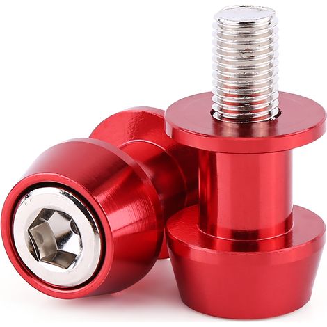 Cnc-gefräste Schwingenspulengleiter Aus Aluminiumlegierung Für Motorradschwingenspulenhalterungen (10 Mm, Rot)