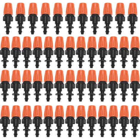 50-teiliges Set Verstellbarer Garten-tropfbewässerungsdüsen, Mikro-durchfluss-sprinklerkopf-zerstäuber
