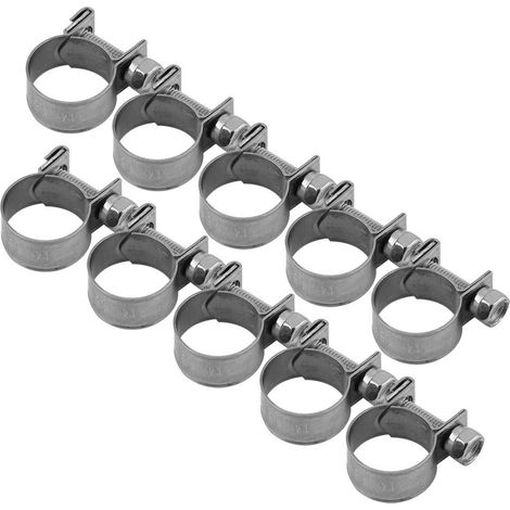 Schlauchschelle, 10 Stück Kraftstoffschlauchschellen Aus Edelstahl (14-16 Mm)