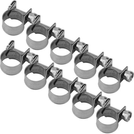 Health Gear 10 Stück Schlauchschellen, Kraftstoffschlauchschellen Aus Edelstahl (11-13 Mm)