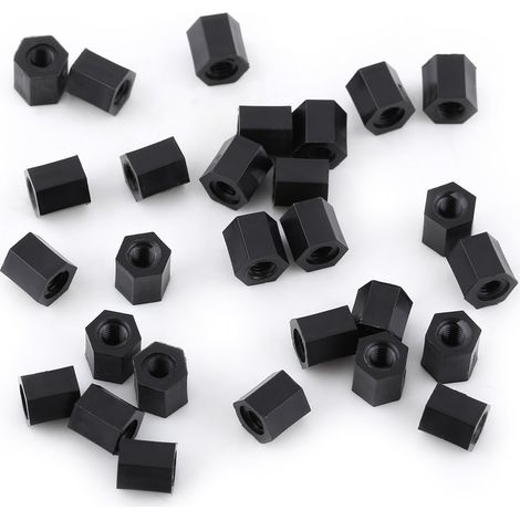 100 Stück Schwarze Pa66 M3 Innengewinde X M3 Innengewinde-abstandshalter (m3 5)