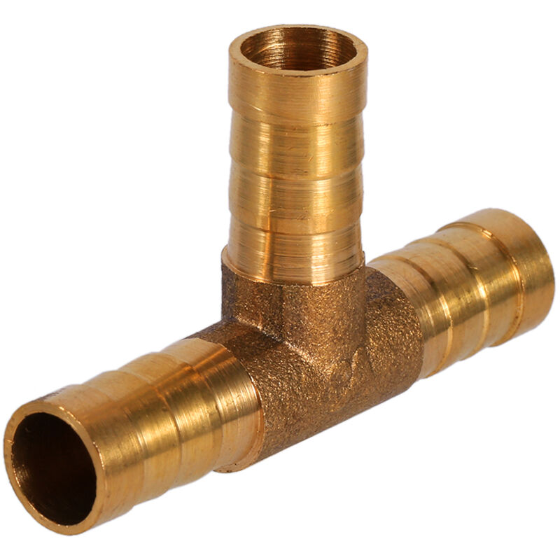 3-wege-t-stück-kraftstoffschlauchverbinder Aus Messing, 10 Mm, Für Öl-, Gas- Und Druckluftschläuche