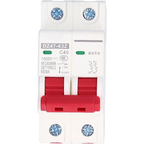 40-a-dc-miniatur-leistungsschalter, 2-polig, 1000 V, 40 A, Dc-trennschalter Für Solar-pv-systeme, Din-schienenmontage, Dz47-63z