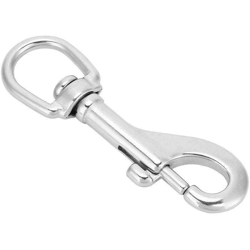 Drehbarer Karabinerhaken, Karabinerhaken Aus Edelstahl 316 Mit Edelstahlhaken Für Taucherketten (65 Mm)