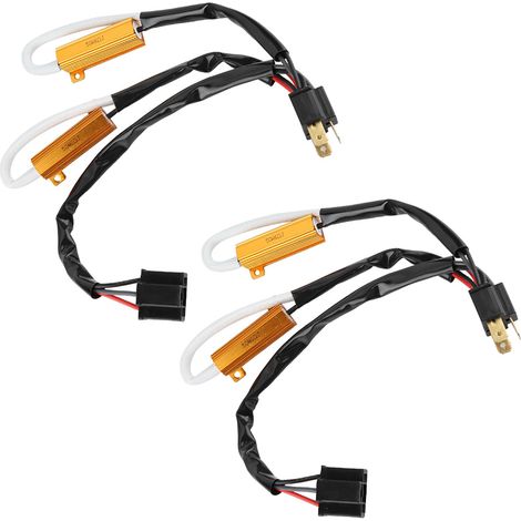 Stück Led-decoder-lastwiderstand, Fehlerfreier Blinker-kabelbaum Für H4-autoscheinwerfer