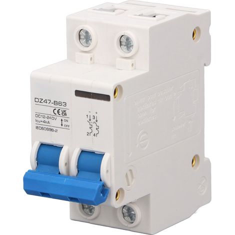 2-poliger Gleichstrom-photovoltaik-leistungsschalter, Hochempfindlicher Überlastschutzschalter, 12–240 V Gleichstrom, 4 Ka, 40 A