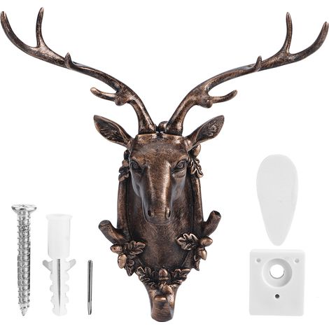 Wandhaken Aus Kunstharz In Tierform Für Badezimmer, Handtuchhalter, Kleiderhaken, Huthaken, Schlüsselhaken, Antikgold