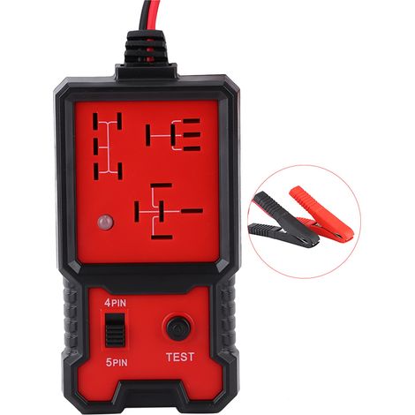 Tragbarer 12v-kfz-relais-tester Mit 4-poligem Auf 5-poligem Led-display – Diagnosewerkzeug Für Die Autoreparatur