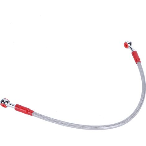 Universeller Motorradbremsölschlauch, Kraftstoffleitungsanschluss Aus Geflochtenem Edelstahl (45 Cm, Grau)