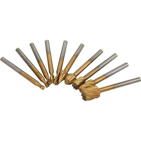 10-teiliges Set Aus Doppelzahn-hartmetallfräsern, Rotationsfräsern, Gravierfräsern, Zubehör Für Elektrische Schleifmaschinen, Rotationsfeile