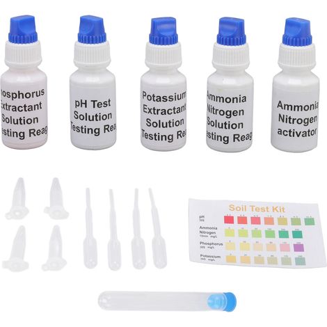 Flüssige Bodenanalyselösung Zur Bestimmung Von Ph-wert, Stickstoff, Phosphor Und Kalium. Bodenanalyse-set Für Landwirtschaft Und Gartenbau.