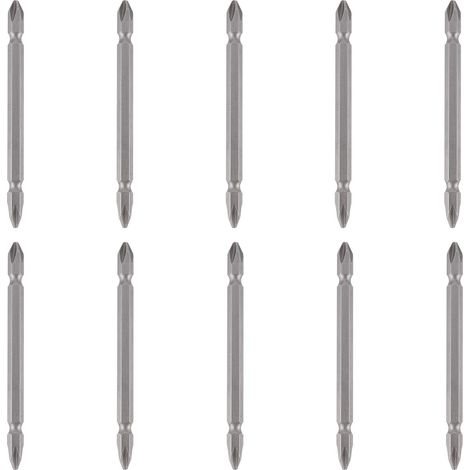 Schraubendreher-set, 10-teilig, Doppelkopf-kreuzschlitz-elektroschraubendreherbits, S2-legierungsstahl, 100 Mm, Glatte Oberfläche, Starke Magnetbehandlung