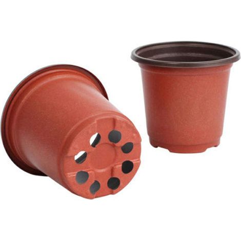 Packung Mit 100 Kunststoff-blumentöpfen Für Die Anzucht Von Setzlingen Im Garten, Langlebig Und Atmungsaktiv - Ausgewogene Drainage (wie Abgebildet)