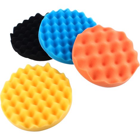 7-zoll-autopolierschwamm, Schaumstoffpads, Polierwachs-set, 4-teilig