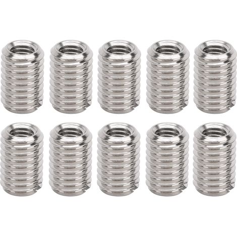 10-teiliges Gewindereduziermuttern-reparaturset, Einsatz-rohrverschraubungsadapter, Reduzierstück, Befestigungszubehör Aus Edelstahl, Innengewinde M5 X 0,8 Mm, Außengewinde M8 X 1,25 Mm, 12 Mm