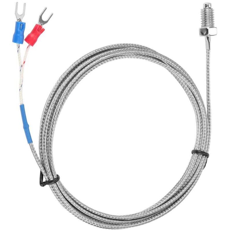 Temperatursensor, Praktisches, Stabiles Und Zuverlässiges Thermoelement Für Kunststoffe, Lebensmittelverarbeitung, Maschinenbau Und Textilien (2 Meter/6,56 Fuß)