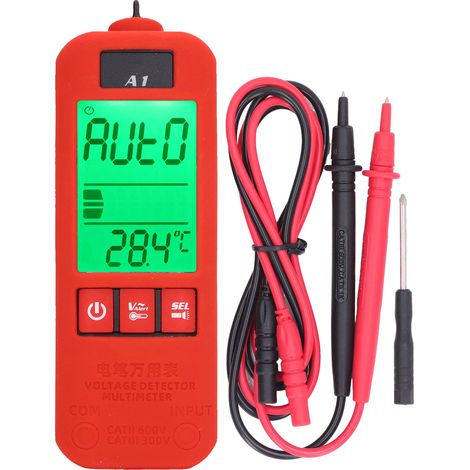 Vollautomatisches Multimeter Mit Lcd-display, Digitaler Messspitze, Phasen-/neutralleitererkennung Und Spannungsdetektor