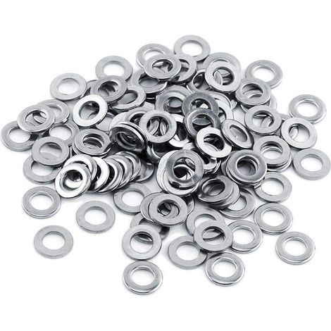 100 Stück Metrisches Flachscheiben-schraubenreparaturset Aus Edelstahl 304, Größen M3/m4/m5/m6/m8/m10 (m6)