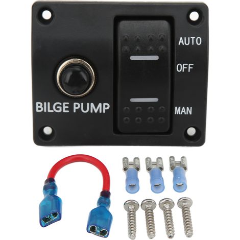 3-wege-schalttafel Für 12v/24v-bilgenpumpen Mit Integriertem 15a-leistungsschalter Für Yachtzubehör