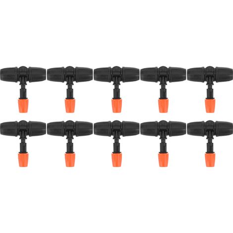 Garten-t-stück Mit Verstellbarer Sprühdüse, 10 Stück, Für 8/12-zoll-schläuche, Bewässerungszubehör