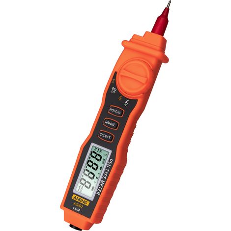 A3002 4000 Count Ncv Test-multimeter-stift Mit Phasen- Und Neutralleiteranzeige (orange Lampe) - Batterie Nicht Enthalten.
