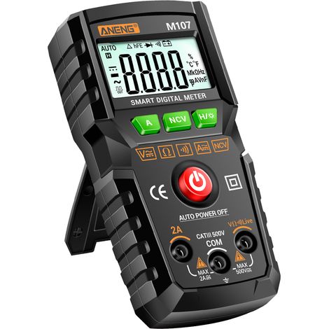M107 Trms 4000 Count Multimeter, Schwarz (batterie Nicht Enthalten)