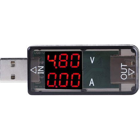 Usb 2.0 Multimeter-tester, Usb-wattmeter, Farb-lcd-handy-powerbank Zur Spannungserkennung, Leistungsmessung Und Stromprüfung Elektronischer Produkte (schwarz)
