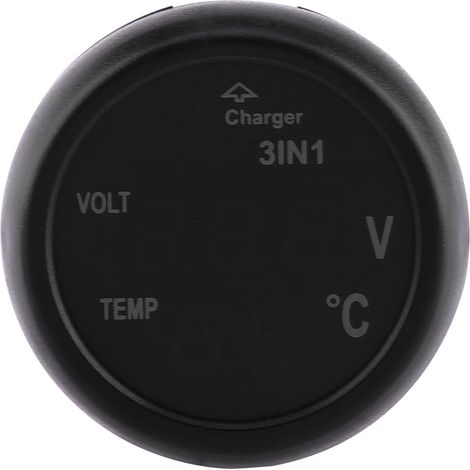Voltmeter Mit Zwei Digitalen Led-anzeigen, Thermometer, Zigarettenanzünder, Usb-autoladegerät (grün, Rot)