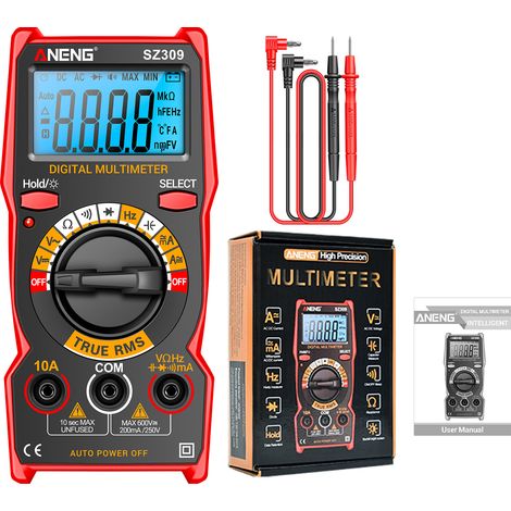Sz309 Multimeter, 600v Ac/dc Hand-digitalspannungsprüfer, Testet Batterien, Strom, Widerstand, Dioden Und Durchgang