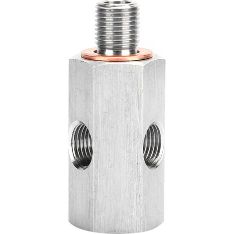 1/8-zoll-npt-öldrucksensor, T-stück Auf M10 10x1,0-außengewinde-adapter, Turbo-kraftstoffleitungsmanometer